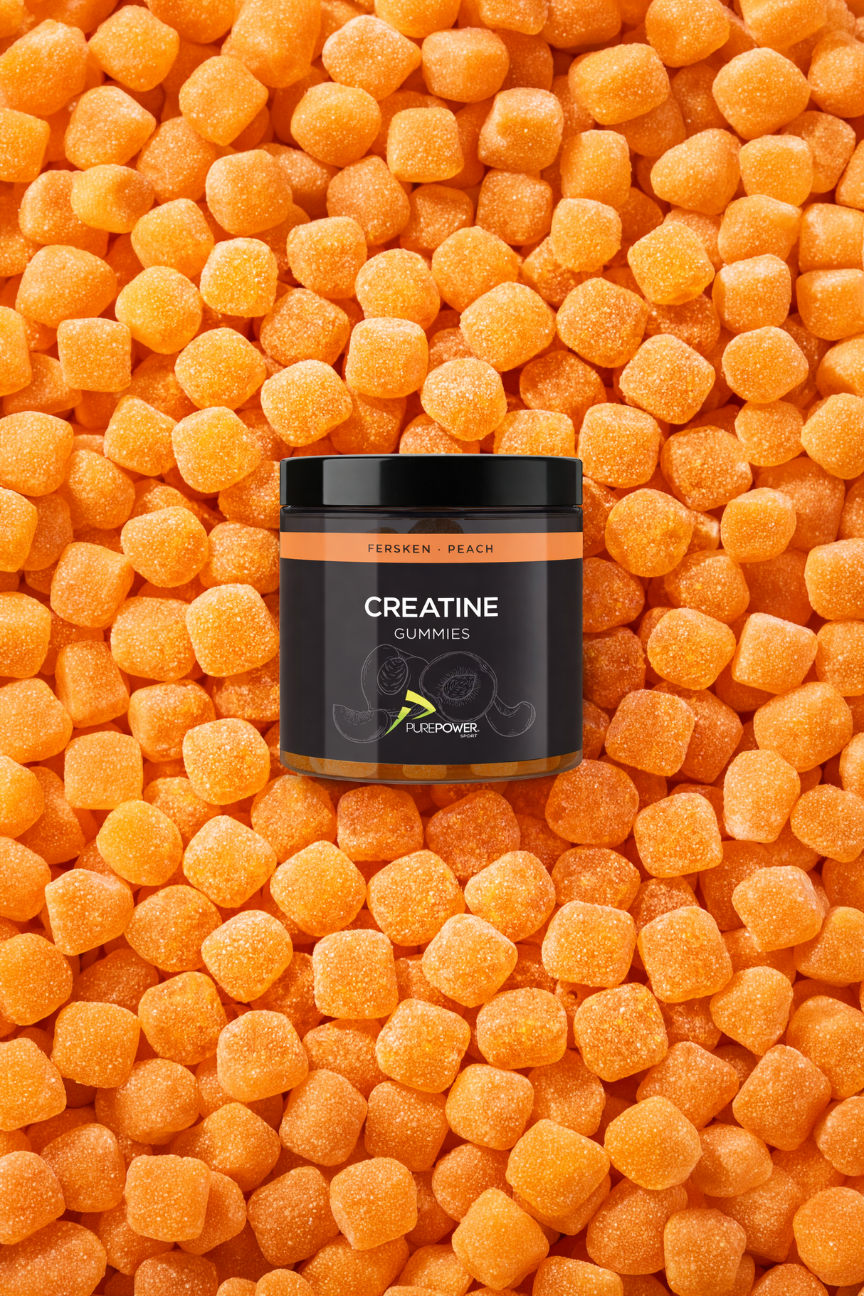 Gomitas de creatina de melocotón