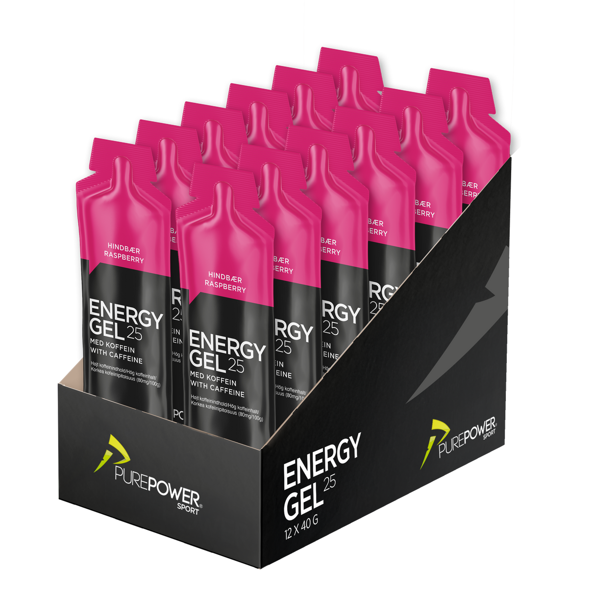 Energie-Gel Koffein Himbeere 12 x 40 g