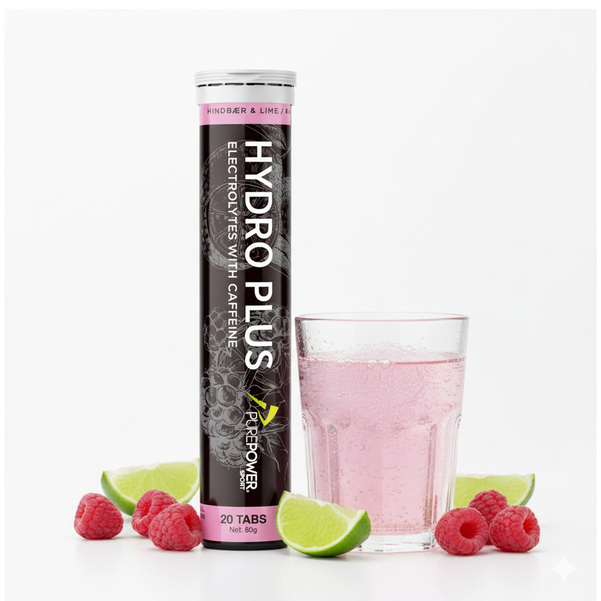 Hydro Plus Elektrolyty - malina/limonka 20 tabletek