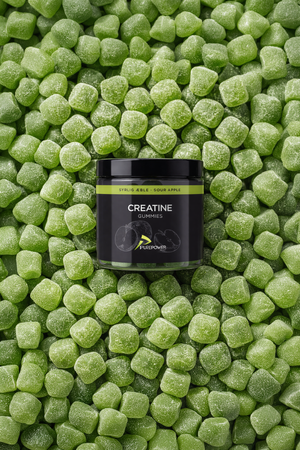 Gomitas de creatina con sabor a manzana ácida