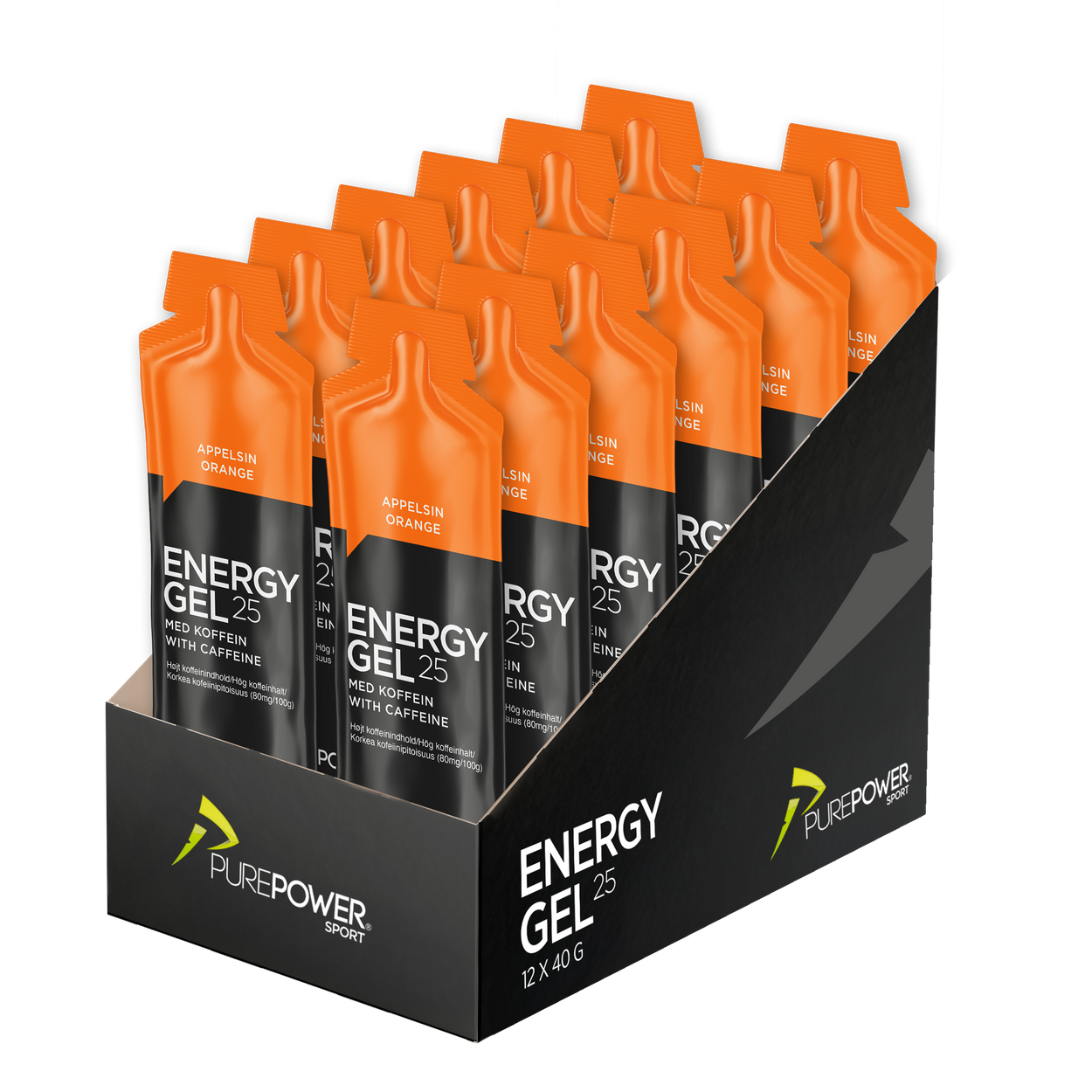 Energie-Gel Koffein Orange 12 x 40 g