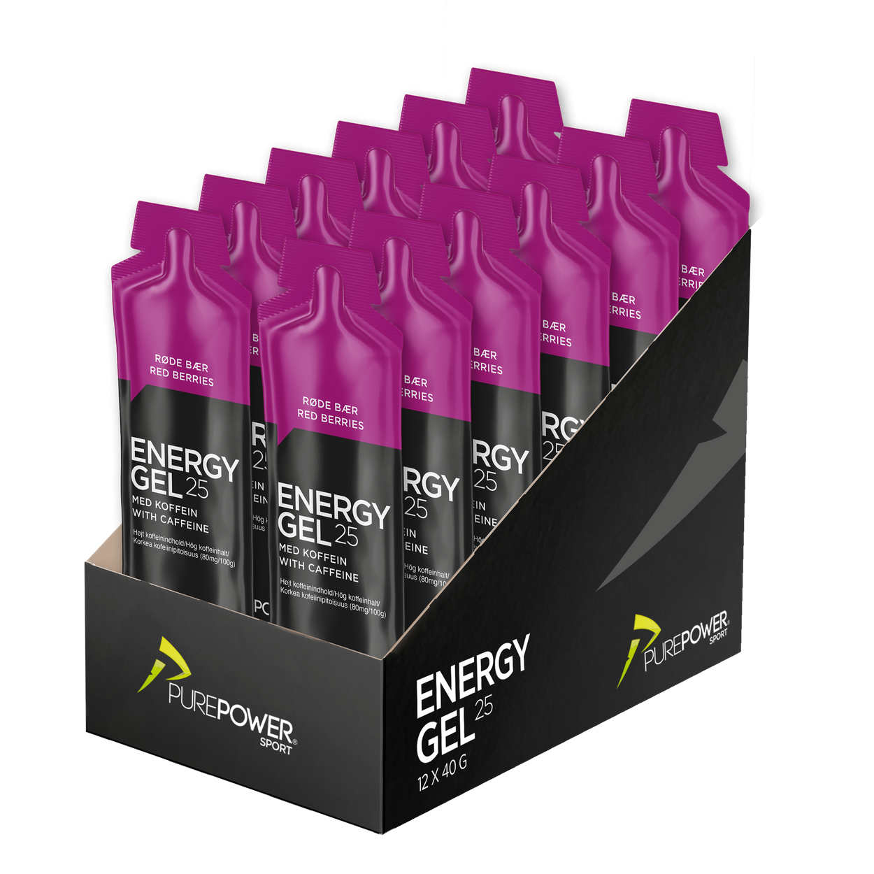 Gel energético con cafeína y frutos rojos (12 x 40 g)