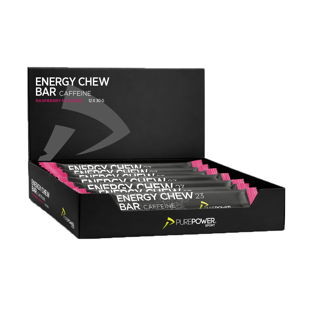Energy Chew Bar Caffeine Raspberry 12 x 30 g