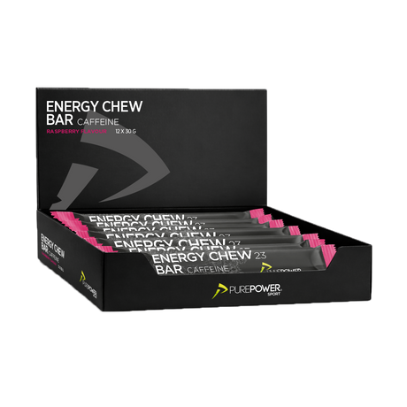 Energy Chew Bar Caffeine Raspberry 12 x 30 g