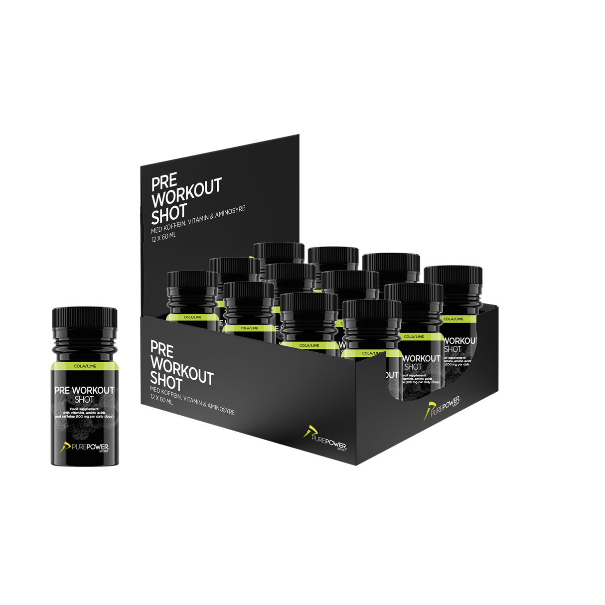 Pre Workout Shot (PWO) Cola/Lime 12 x 60ml