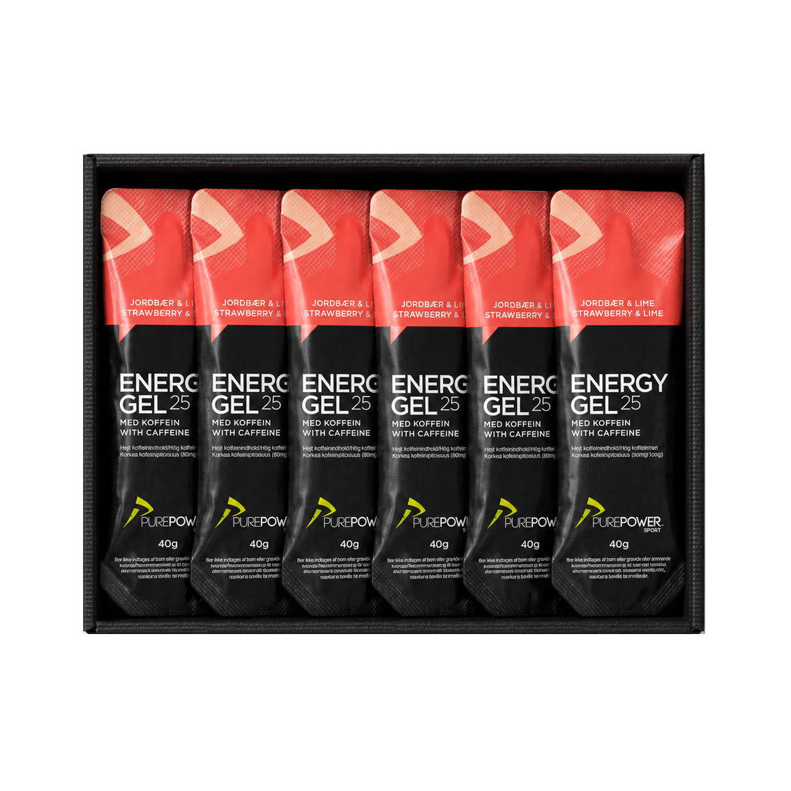 Energie-Gel Koffein Erdbeere/Limette 12 x 40 g